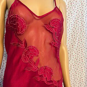 Vintage Victoria's Secret Cranberry Red Nightgown
